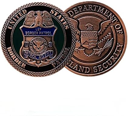Hatıra Sınır Devriyesi ABD İç Güvenlik Bakanlığı Koleksiyon Sanat Bronz Kaplama Mücadelesi Coin hatıra parası