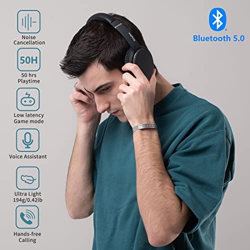 Srhythm NC25 Aktif Gürültü Önleyici Stereo Kulaklıklar Bluetooth 5.3, ANC Kulaklık Işığı engellemek için Ayarlanabilir