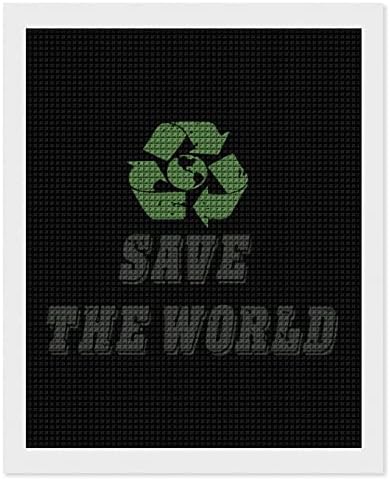 Dünyayı kurtarmak Dekoratif Elmas Boyama Kitleri Komik 5D DIY Tam Matkap Elmas Nokta Resimleri Ev Dekorasyonu 16 x