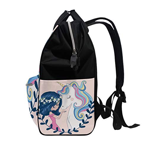 ColourLife bebek bezi çantası Sırt Çantası Sevimli Kız Unicorn Rahat Sırt Çantası Çok Fonksiyonlu Nappy Çantalar