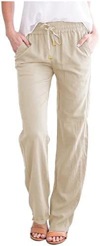 Kadın Yüksek Belli Geniş Bacak Pantolon Rahat İpli Elastik Pantolon Rahat Düz Bacak Uzun cepli pantolon