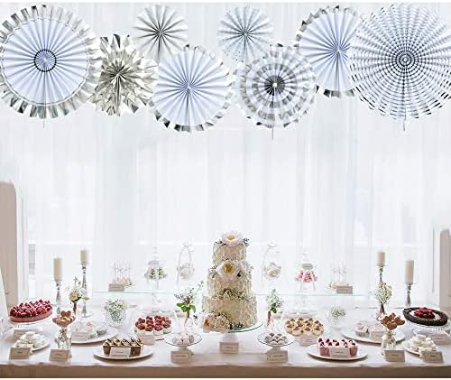 BEISHIDA Gümüş Asılı Yuvarlak kağıt Hayranları için Set Yeni Yıl Doğum Günü Bekarlığa Veda fotoğraf kabini Arka Planında