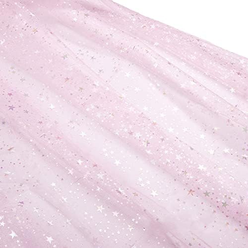 ECYC 61. 02x39. 37 inç Glitter Tül Kumaş, yıldız Pullu Tül Yumuşak Şerit Kumaş DIY El Sanatları için Düğün Doğum Günü