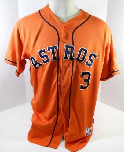 2013-19 Houston Astros 3 Oyun Kullanılmış Turuncu Forma İsim Plakası Kaldırıldı 48 DP23629 - Oyun Kullanılmış MLB