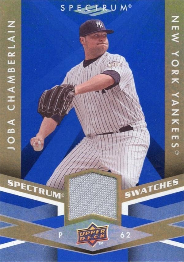 Joba Chamberlain oyuncu yıpranmış forması yama beyzbol kartı (New York Yankees) 2009 Üst Güverte Spektrum SSJC-MLB