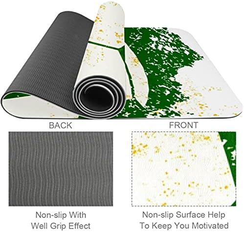6mm Ekstra Kalın Yoga Mat, Futbol Futbol Yeşil Spor Baskı Çevre Dostu TPE Egzersiz Paspaslar Pilates Mat ile Yoga