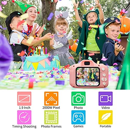 XIXIAN Taşınabilir Sevimli Çocuk dijital kamera Şarj Edilebilir Video Kamera Kamera Desteği Oyunları ile 1.9 İnç Ekran