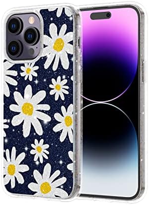 iPhone 14 Pro Kılıf için QRemıx Çiçek Deseni, Her Şey Dahil Anti-Damla Çizilmez Ultra İnce Koruyucu kılıf,Sararmaz,