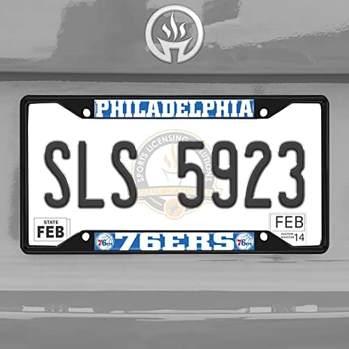 FANMATS 31338 Philadelphia 76ers Metal Plaka Çerçevesi Siyah Kaplama