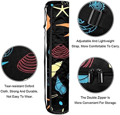 Yoga Mat Çantası, Denizatı Egzersiz Yoga matı Taşıyıcı Tam Zip Yoga Mat Taşıma Çantası için Ayarlanabilir Kayış ile