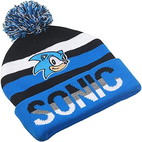 Konsept Bir Sonic The Hedgehog Bere Şapka, Akrilik Örgü Kışlık Şapka