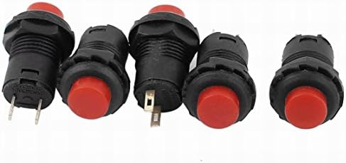 Houseuse Dashboard Kırmızı Anlık basmalı düğme anahtarı AC 125 V / 3A 250 V / 1.5 A 5 adet