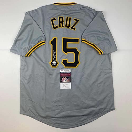 İmzalı / İmzalı Oneil Cruz Pittsburgh Gri Beyzbol Forması JSA COA