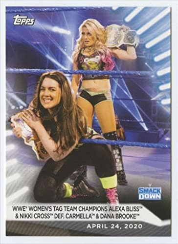 2021 Topps WWE Kadınlar Bölümü 9 Alexa Bliss ve Nikki Cross Güreş Ticaret Kartı