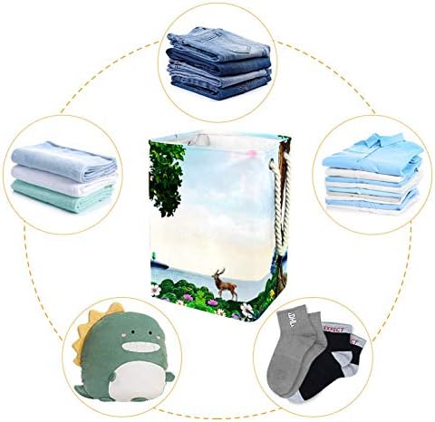 Unicey Tavuskuşu Geyik çamaşır sepeti Su Geçirmez Kirli Giysiler çamaşır sepeti Katlanabilir çamaşır sepeti
