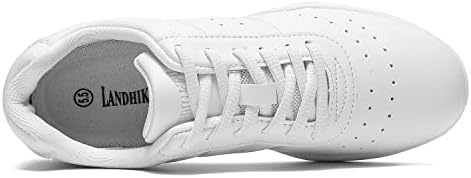 LANDHIKER Tezahürat Ayakkabı Bayan Amigo Ayakkabı Beyaz Dans Ayakkabıları Gençlik Spor Ayakkabı Kızlar Eğitim Atletik