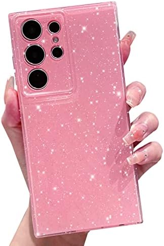 OWLSTAR ile Uyumlu Samsung Galaxy S23 Ultra Durumda, sevimli Glitter Sparkly Bling Telefon Kapak Kadınlar Kızlar için