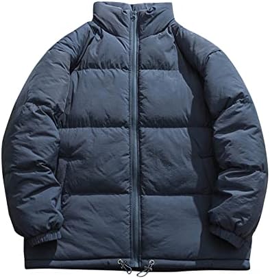 Erkekler için ceketler Kış erkek Düz Renk Gevşek Standı Yaka Kalınlaşmış Pamuk Takım Elbise Rahat Ceket Erkek