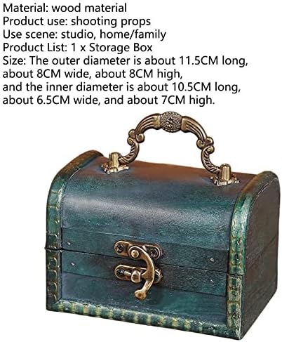 CXDTBH Küpe saklama kutusu Ev Gereçleri Retro Ahşap Mücevher Kutusu Küçük Bavul Küpe Durumda