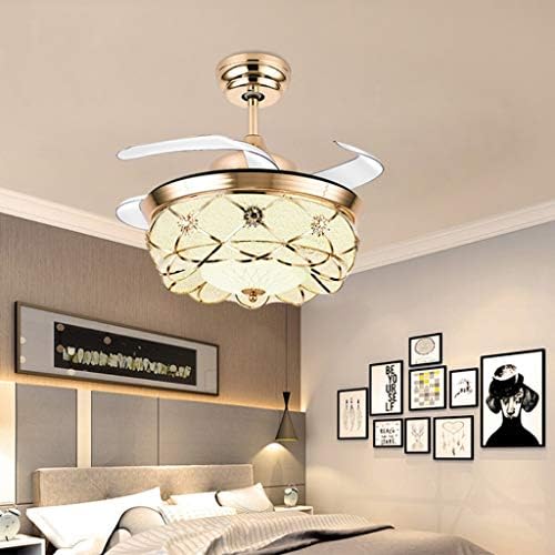AUNEVN tavan vantilatörleri lamba ile Avrupa Yatak Odası Oturma Odası ışıklı tavan fanı görünmez Fan ışık restoran