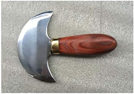 NIBD Deri Yuvarlak Bıçak Çift Kenarlı Süper Keskin El kesme bıçağı En yarım ay bıçak Deri El Sanatları DIY