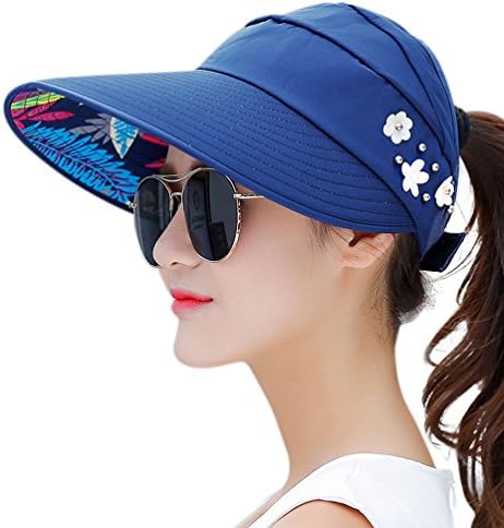 HİNDAWİ güneş şapkaları Kadınlar için Geniş kenarlı güneş şapkası UV koruma kapakları Disket Plaj Paketlenebilir Vizör