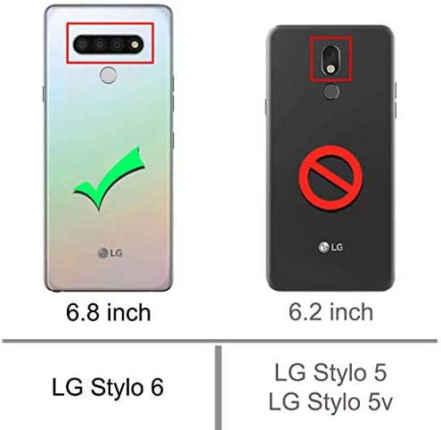 Osophter LG Stylo 6 için Kılıf Şeffaf Şeffaf Takviyeli Köşeler TPU Şok Emme Esnek Cep Telefonu Kapak için LG Stylo