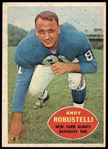1960 Topps 81 Andy Robustelli New York Devleri-FB (Futbol Kartı) VG / ESKİ Devler-FB Arnold