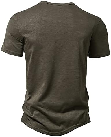 RUİRUİLİCO Henley polo gömlekler Erkekler için Pamuk Rahat Yaz Rahat Temel Spor Gömlek Kısa Kollu Gevşek Fit Katı