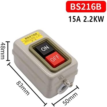 TIOYW Güç Kontrol Düğmesi Anahtarı Endüstriyel Ev Üç Fazlı Motor Çalıştırma Düğmesi Basın Anahtarı BS211B 216B 230B