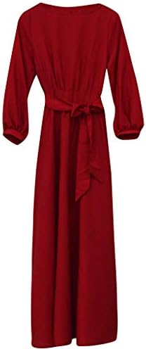 ıQKA kadın Yaz Casual Parti Elbise Zarif Fener Kollu Katı Pileli Uzun Bir Çizgi Elbiseler ıle Kemer