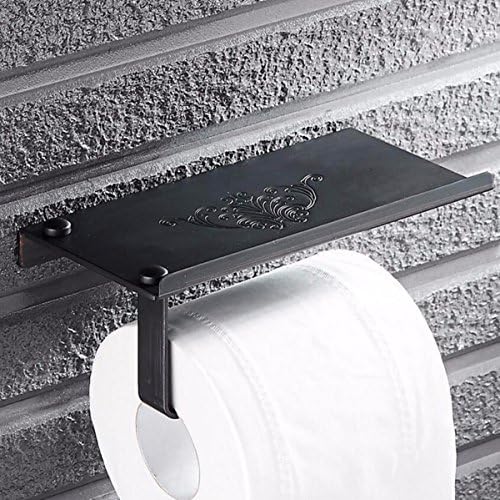SJQKA Tuvalet Kağıdı Tutucular Siyah Banyo Banyo Donanım Kolye İşlevli Siyah Bronzlaştırıcı Rulo Tutucu