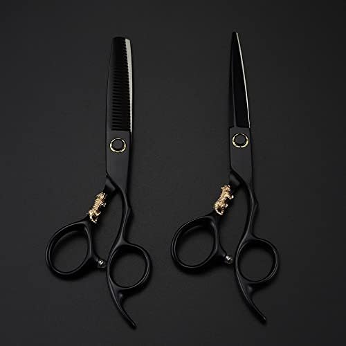 Saç Kesme Makas, 6 inç Profesyonel Japonya 440c çelik Altın Kaplan kolu saç makas kesme kuaför saç kesimi inceltme