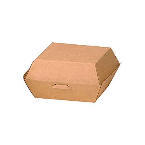PACKNWOOD 210EATBUK50 Kraft Mini Sürgü Kutusu, gitmek için kutular, tek kullanımlık gıda kapları, oluklu kutular,