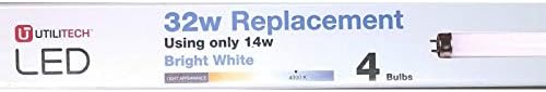 4 Paket 32 W Eşdeğer Parlak Beyaz T8 LED Tüp Ampul Parlak Beyaz (4,000 K)