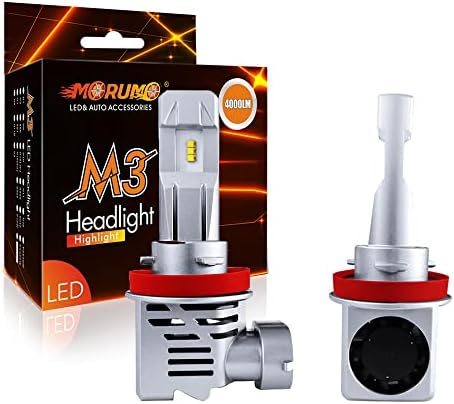 MORUMO M3 H11/H9 / H8 Led far lambaları, 8000 Lümen 300% Yüksek Parlaklık, 6000K Soğuk Beyaz, Tak ve Çalıştır, Doğrudan