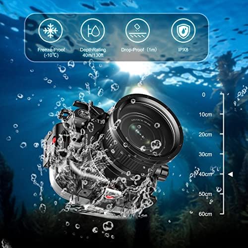 Seafrogs Sualtı Kılıf 130FT/40 M Dalış Su Geçirmez kamera muhafazası Fujifilm X-T3 Uyumlu Uygulanabilir 16-50mm ve
