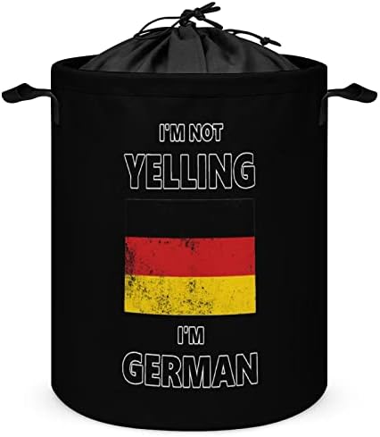 Bağırmıyorum ben Alman 42L Yuvarlak çamaşır sepeti Katlanabilir Çamaşır Sepetleri İpli Üst