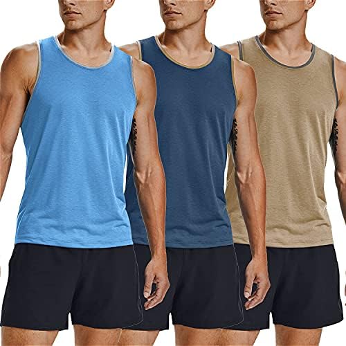 COOFANDY erkek Egzersiz Tankı Üstleri 3 Paket spor forma Kas Tee Vücut Geliştirme Fitness Kolsuz T Shirt
