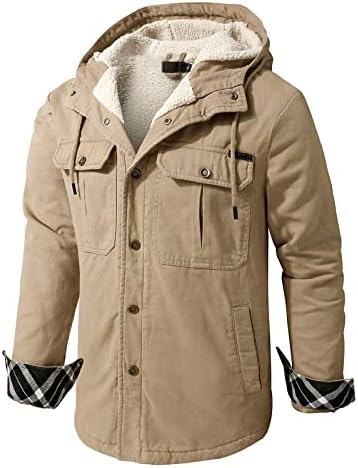 Erkek Ceket Kış, Kış Moda Uzun Kollu Aktif Mont Erkekler Artı Boyutu Balıkçı Yaka Fit Orta Ağırlık Jacket9