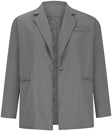 Ruziyoog Bayan Casual Ceket Düğme Yaka Yaka Uzun Kollu Temel Hırka Mont Gevşek Rahat Düz Renk Dış Giyim Ceketler