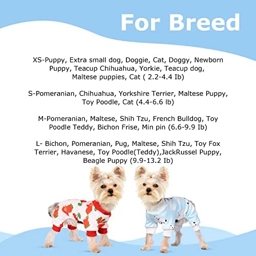 Köpek Pijama Pjs Sevimli Köpek Giysileri Küçük Köpekler için Erkek ve Kız-Small Dog Clothes Female-Soft Stretchy Puppy