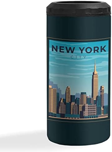 New York City Yalıtımlı İnce Kutu Soğutucu-Grafik Kutu Soğutucu-Cityscape Yalıtımlı İnce Kutu Soğutucu