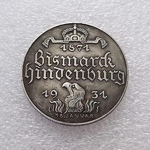 Antika el sanatları 5 Alman gümüş kaplama paralar yabancı gümüş dolar hatıra paraları