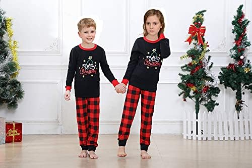 Noel aile pijamaları Eşleşen Setleri, Klasik Ekose Noel Pijama Aile Mens Womens