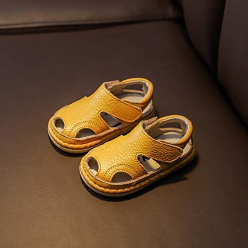 DADAWEN Bebek Erkek Kız Yaz Hafif Yumuşak Taban Kapalı Ayak Açık Deri Atletik Sandalet