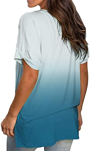 Pamuklu bluz Gömlek Bayan Yaz Sonbahar Giysileri Y2K Kısa Kollu V Boyun Grafik Salonu Tshirt WA WA
