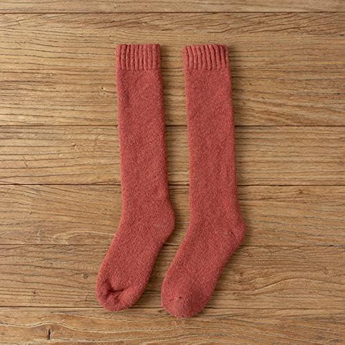 DHENLİ Yün Buzağı Çorap Bayan Sonbahar Ve Kış Çorap Ekstra Kalın Yün Halka Sıcaklık Ve Diz Toplu Bulanık Çorap