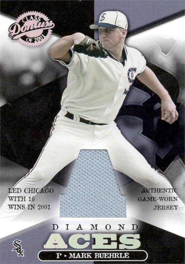 Mark Buehrle oyuncu yıpranmış forması yama beyzbol kartı (Chicago White Sox) 2001 Donruss Elmas Aslar A7-MLB Oyun