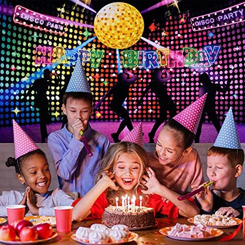 Disko Doğum Günü Partisi Süslemeleri Disko Mutlu Yıllar Afiş 70s Doğum Günü Partisi Süslemeleri Boogie Dans Zemin,
